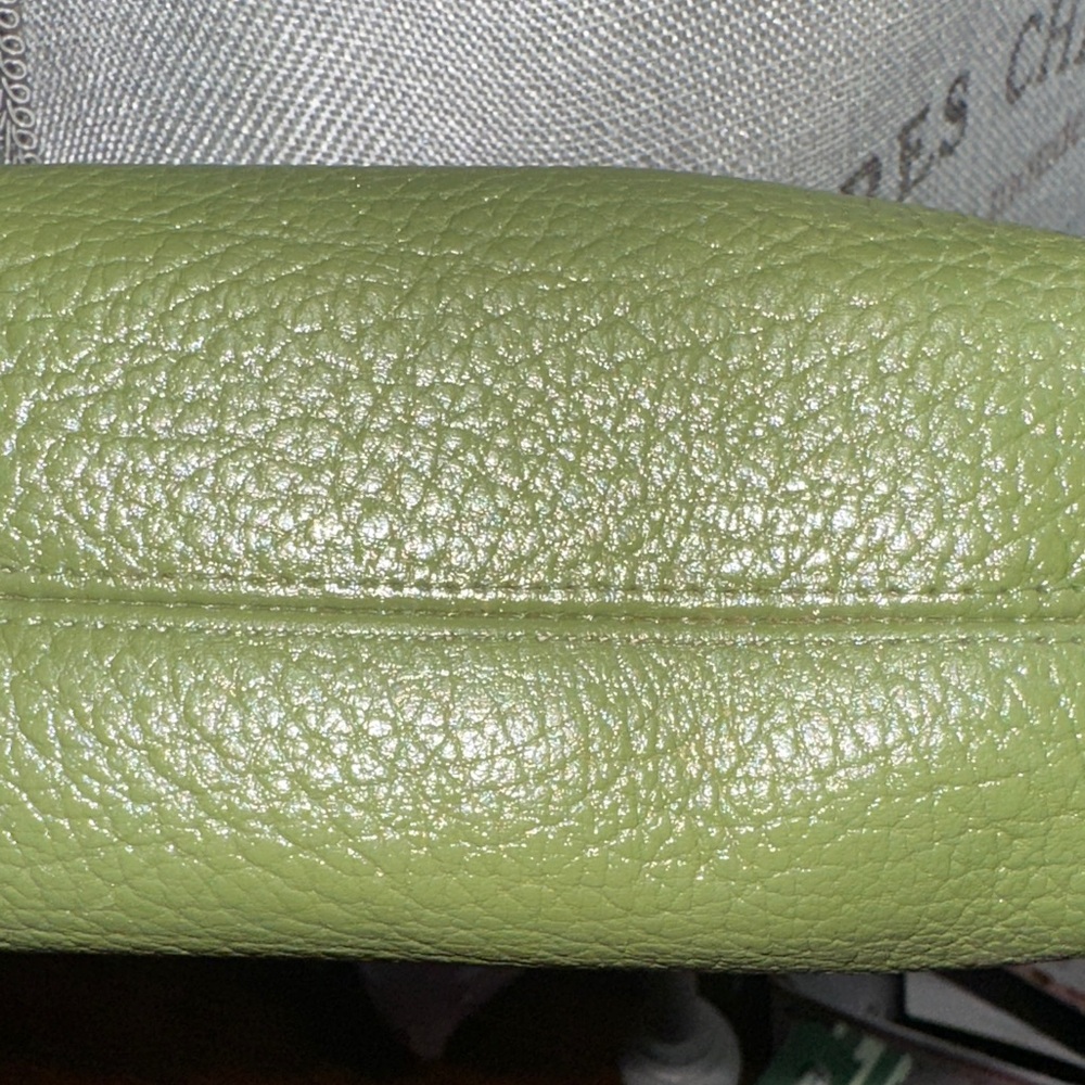 Dooney & Bourke Green and Tan Leather Crossbody Bag - Picture 6 of 15